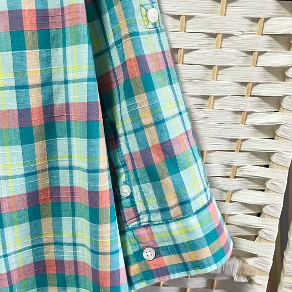 Croft & Barrow Womens Button Down Shirt Size 1X Three Quarter Roll Tab Sleeve - Picture 4 of 8